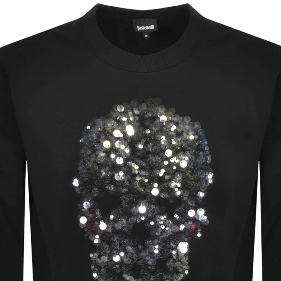 Alternative Image for ProductJust Cavalli Crew Neck Logo Sweatshirt Black2
